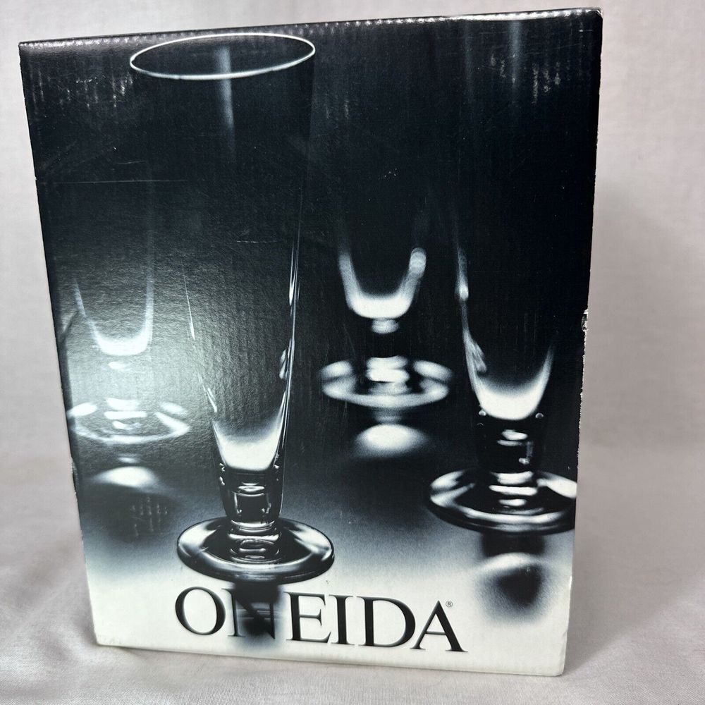 Oneida Classic Glass Set Of 4 15‎ Oz Pilsner Cups Dishwasher Safe
